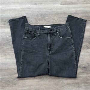 Madewell Black Denim Perfect Vintage Crop jeans